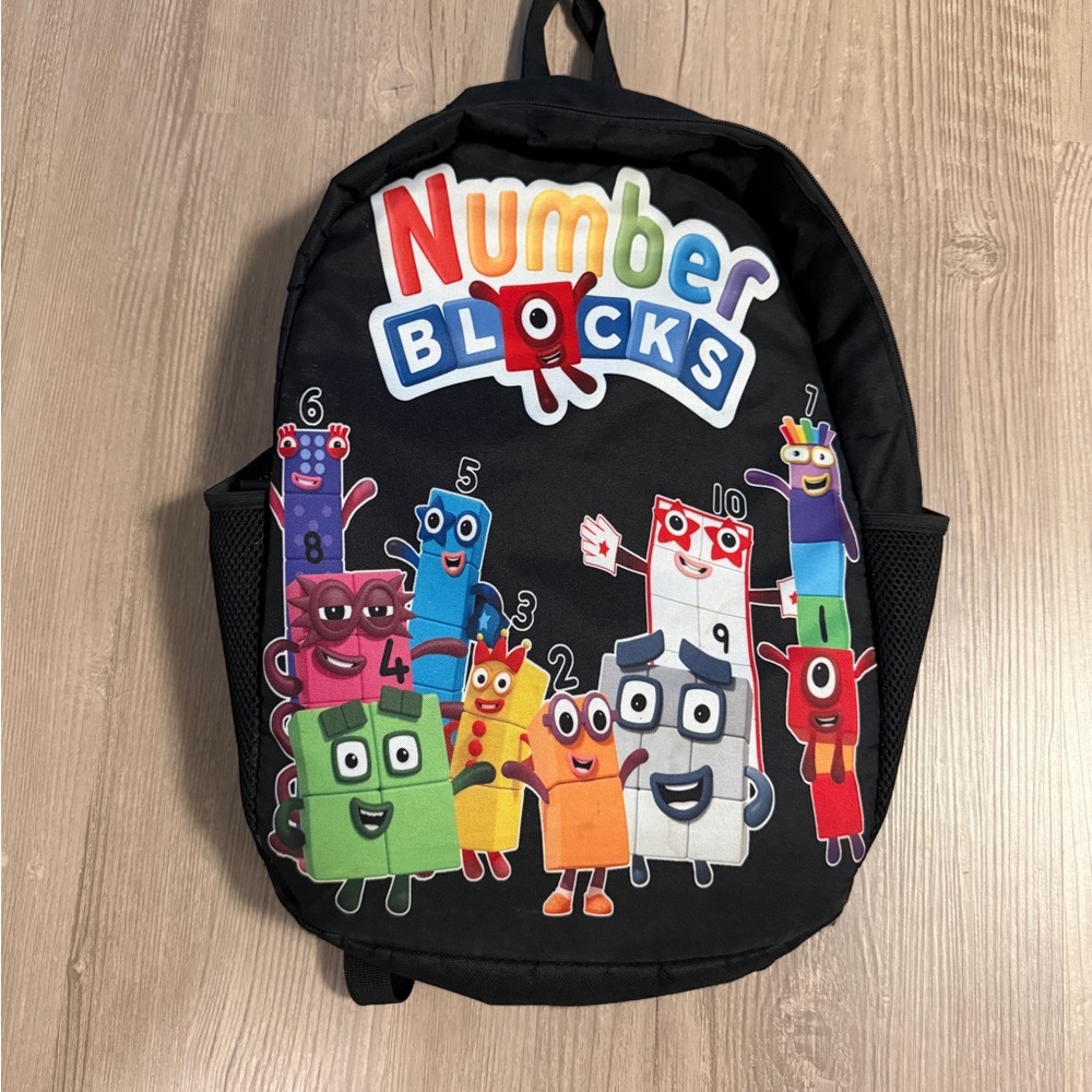 Numberblocks Black Kids Backpack